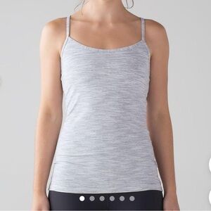 Lululemon Gray Power Y Tank Top Size 6